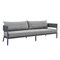 Armen Living Argiope 4 Piece Outdoor Dark Gray Aluminum & Fabric Outdoor Conversation Set 840254333031 - alternate 9